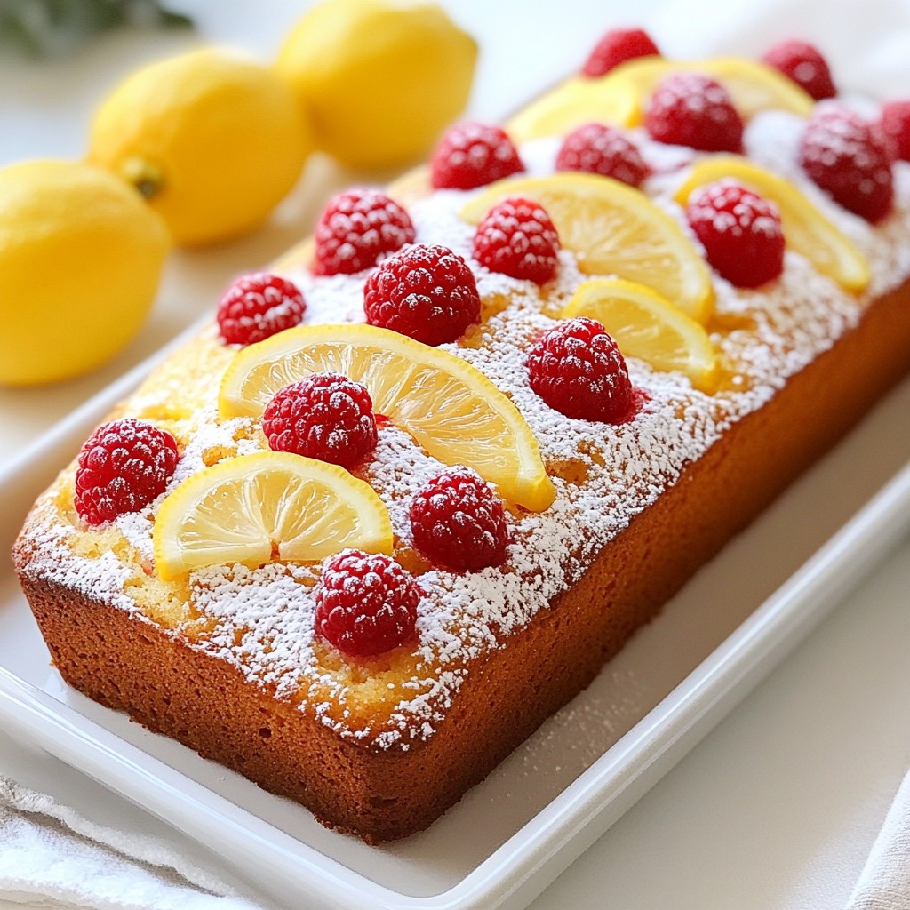 Raspberry Lemon Yogurt Loaf Einfaches Rezept genießen