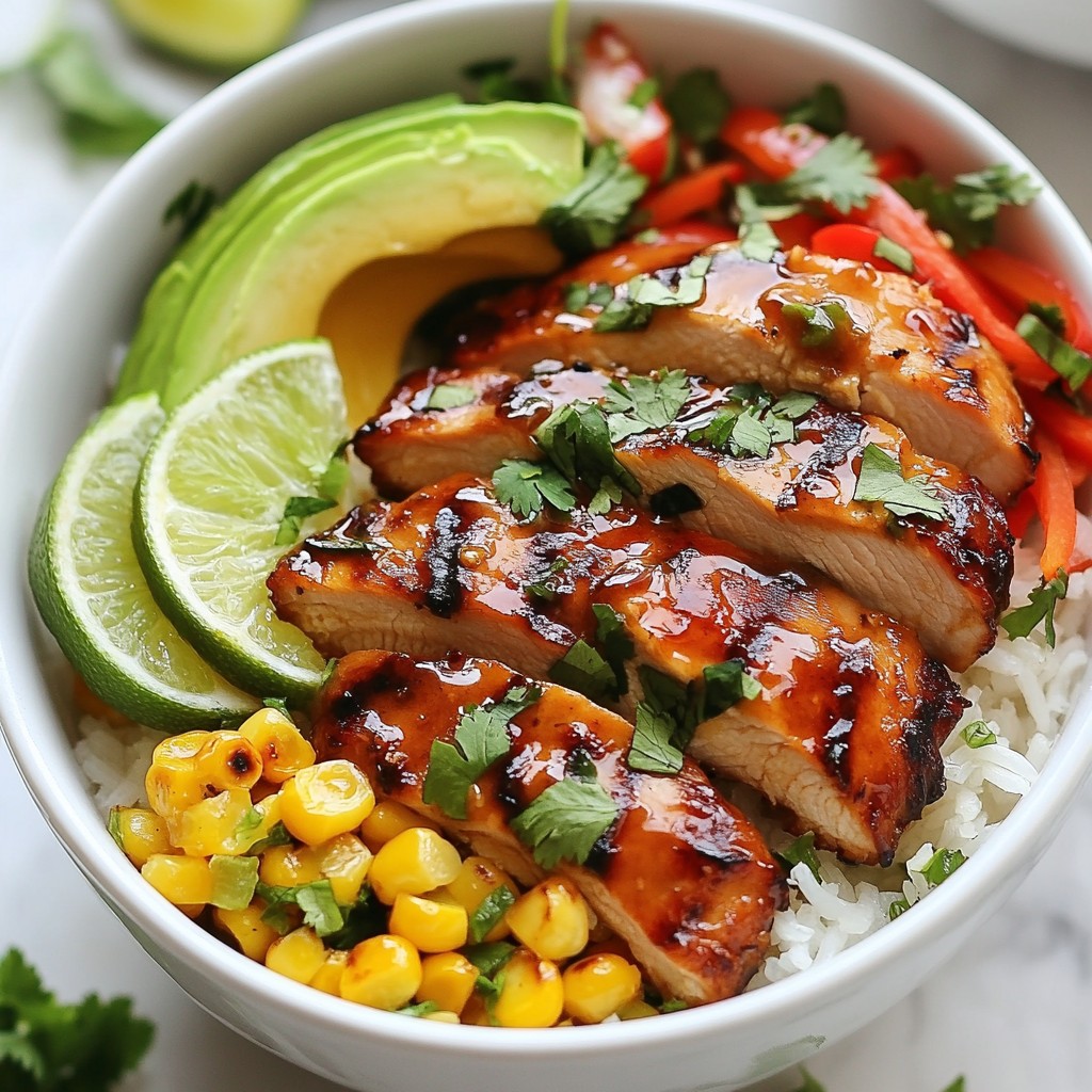 Hony Lime Chicken Rice Bowls Einfache und Leckere Mahlzeit