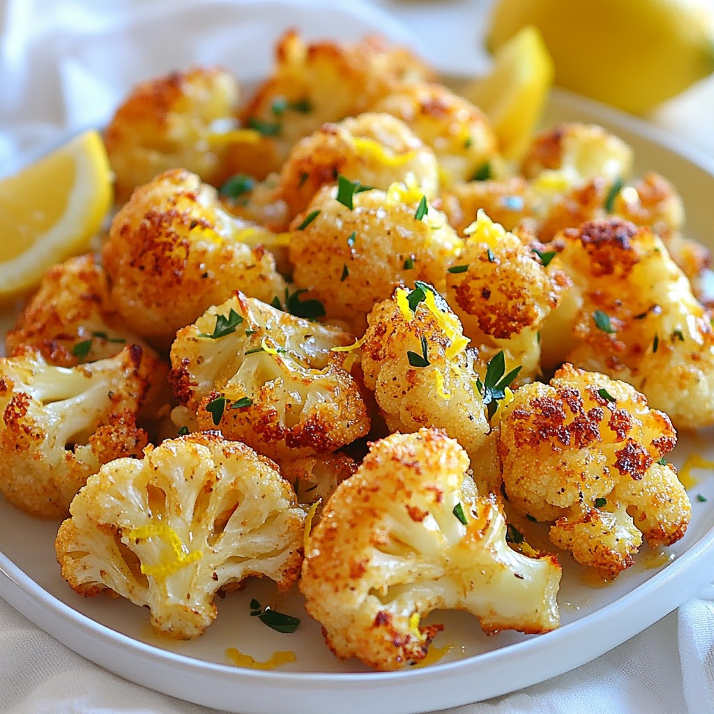 Crispy easy side dish Lemon Pepper Cauliflower Rezept