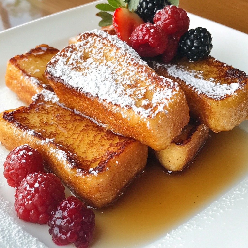 Zimt-Rosinen-Französische Toast-Sticks lecker genießen