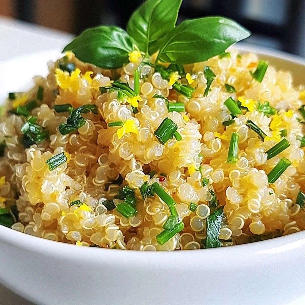 Kräuterinfundiertes Quinoa Schnelle und einfache Beilage
