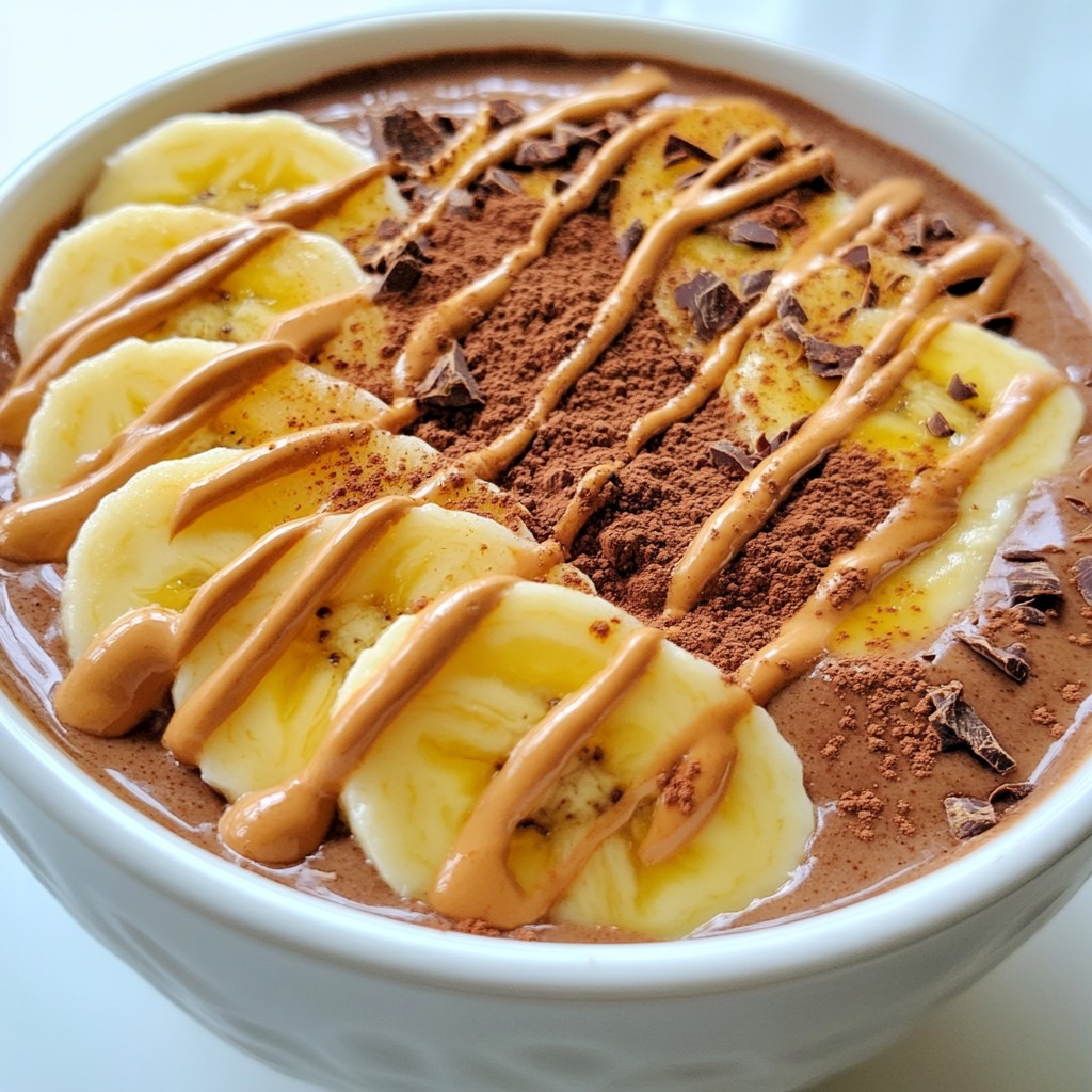Schokoladen-Erdnussbutter-Bananen-Smoothie lecker mixen