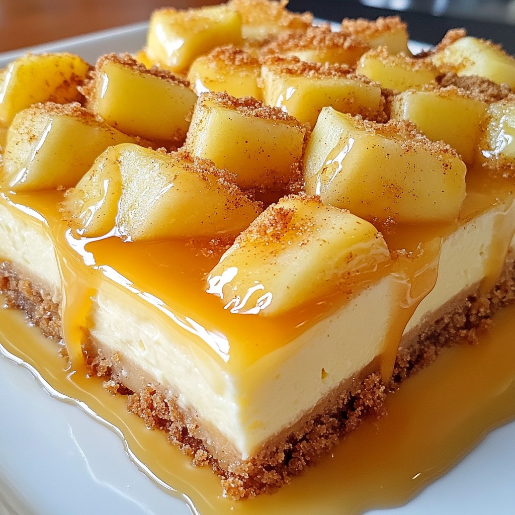 Caramel Apple Cheesecake Bars Köstlicher Genuss