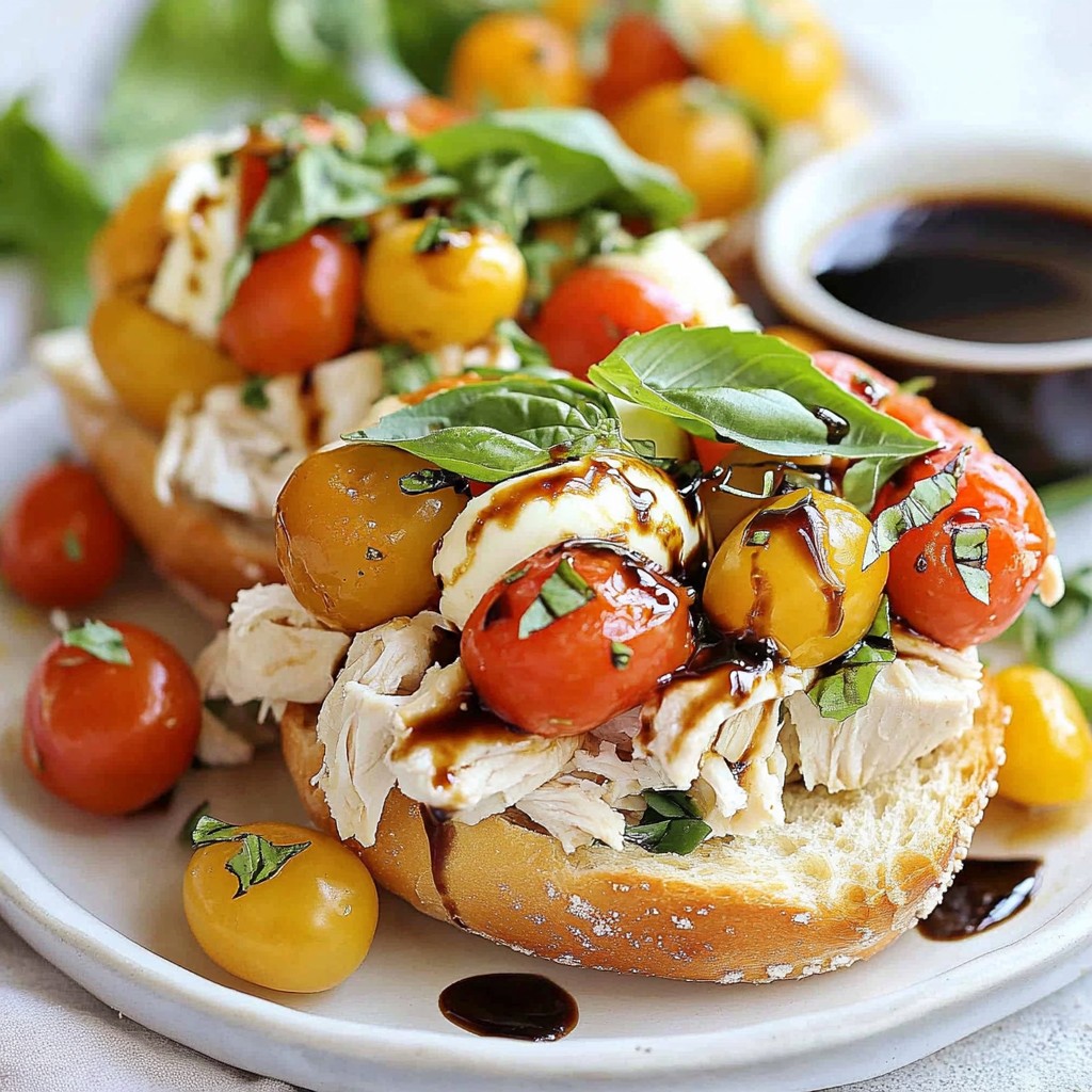 Schneller Caprese Chicken Salad Sandwich Genuss