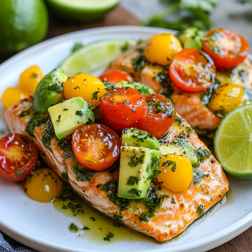 Cilantro Lime Salmon Foil Packs Schnelle und Leckereien