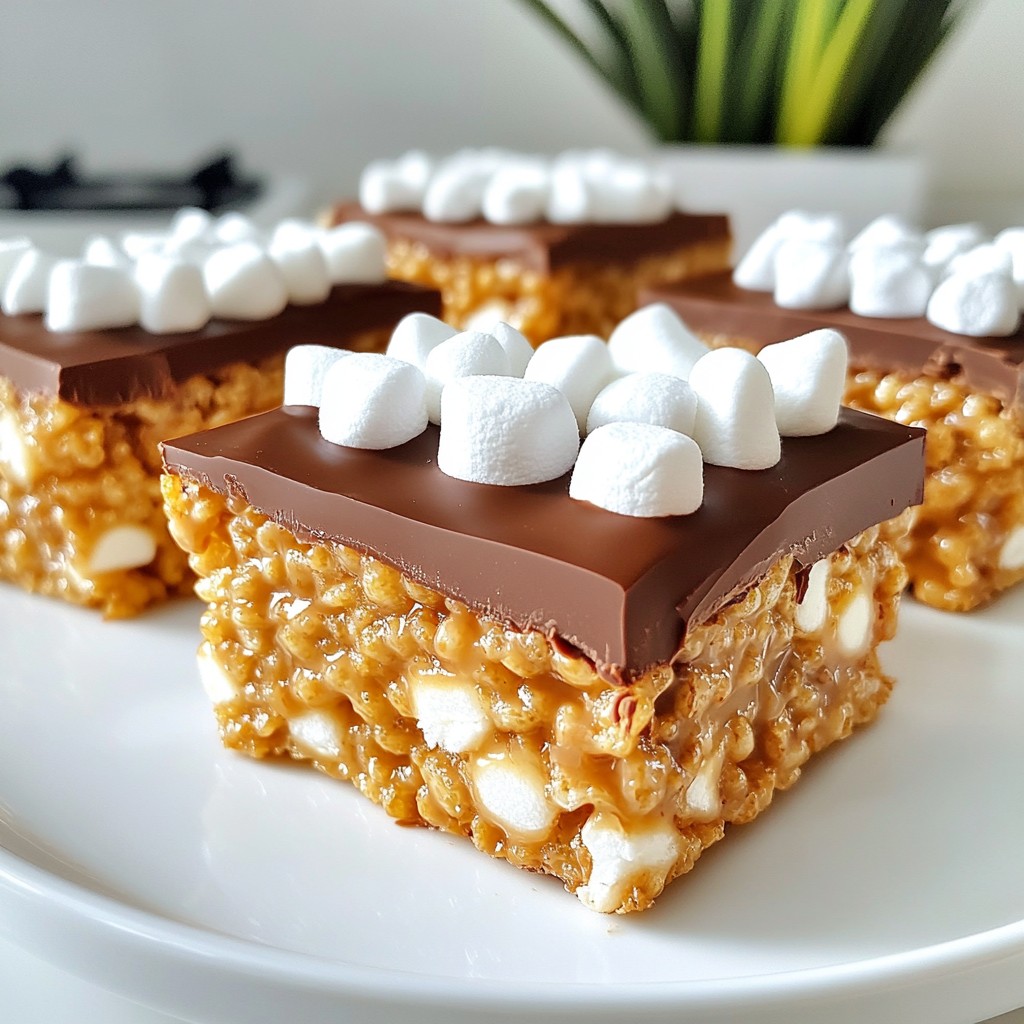 Erdnussbutter Schokoladen Reis Krispie Leckerbissen Genuss