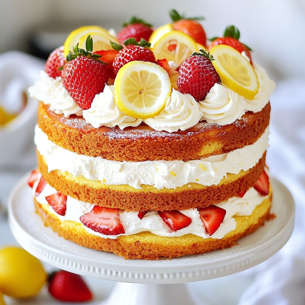 Starker Strawberry Lemonade Layer Cake Einfaches Rezept