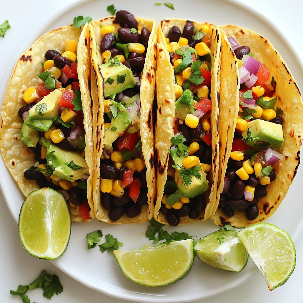 Effortless Black Bean & Corn Tacos Schnelles Rezept
