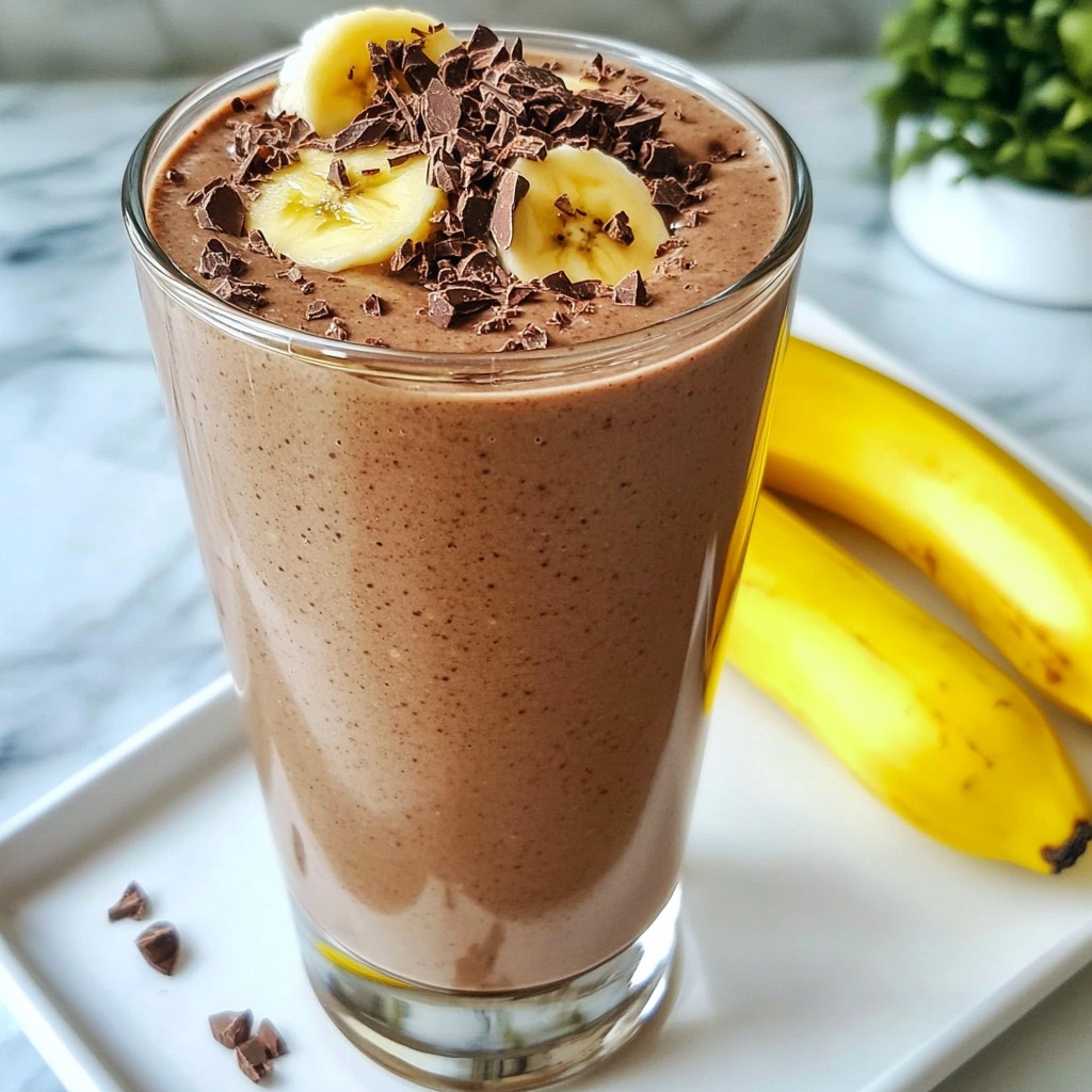 Peanut Butter Chocolate Banana Smoothie Gesund und Lecker