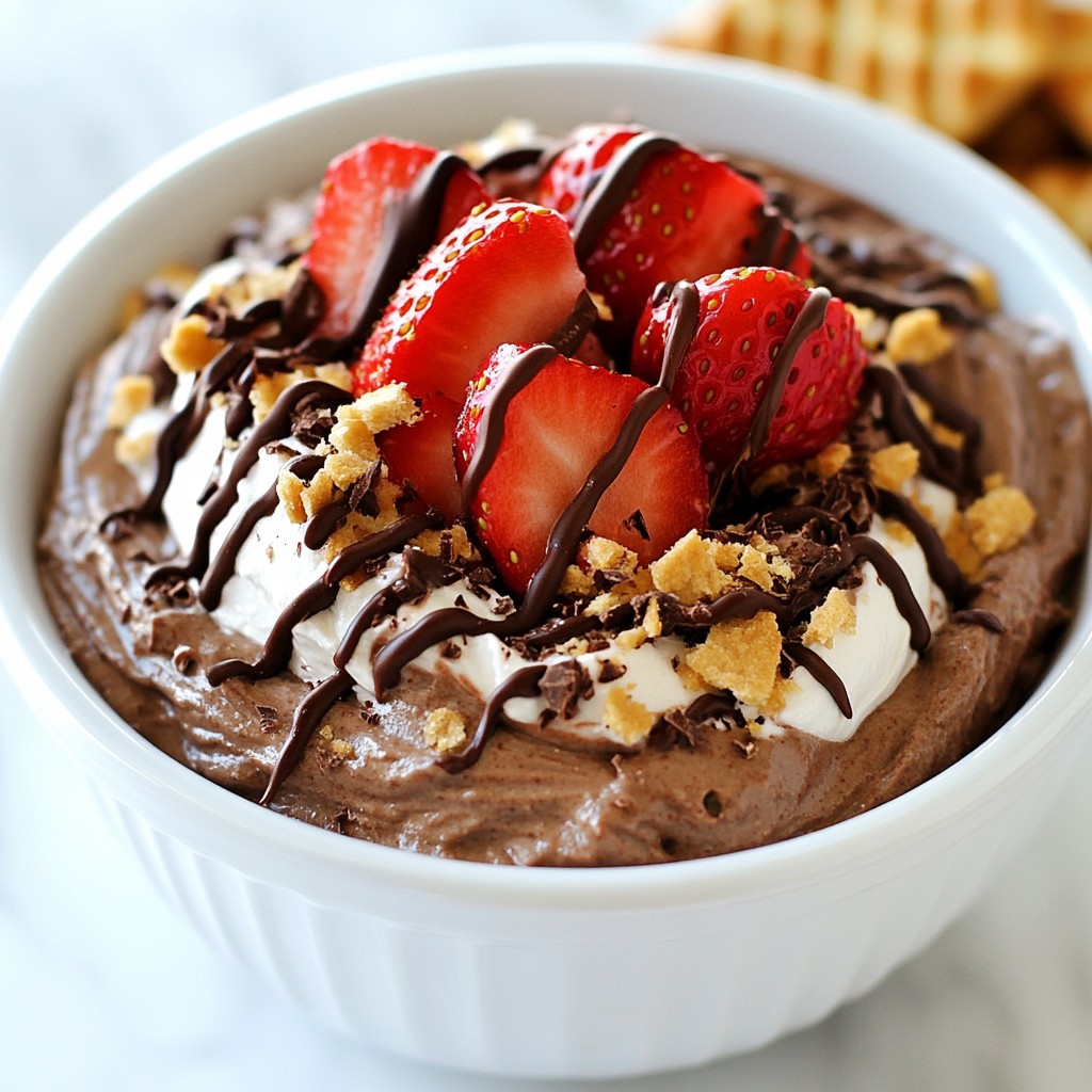 Schokoladen Erdbeer Cheesecake Dip Genuss für Partys