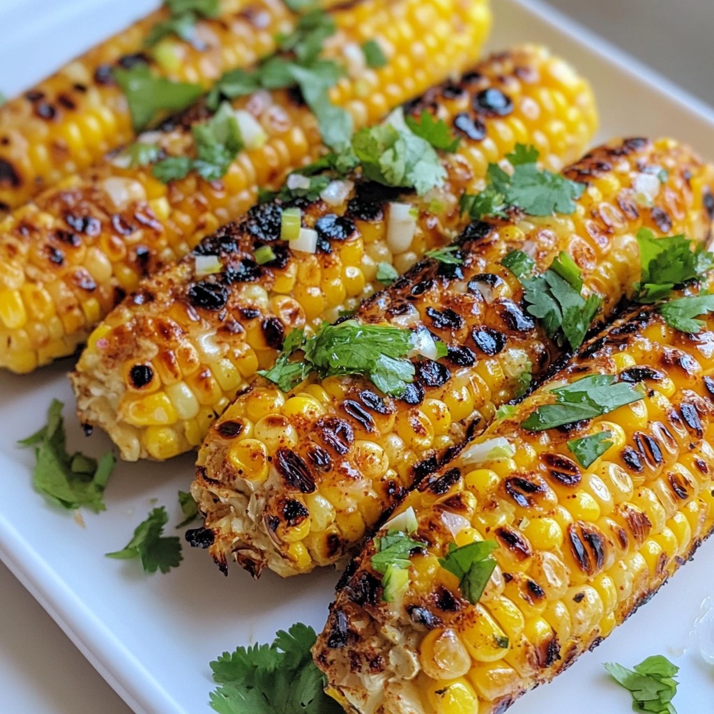 Quick side dish Grilled Corn with Chili Lime Butter genießen