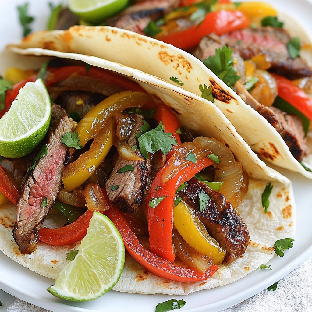 Honey Lime Steak Fajitas Einfach und Lecker Gekocht
