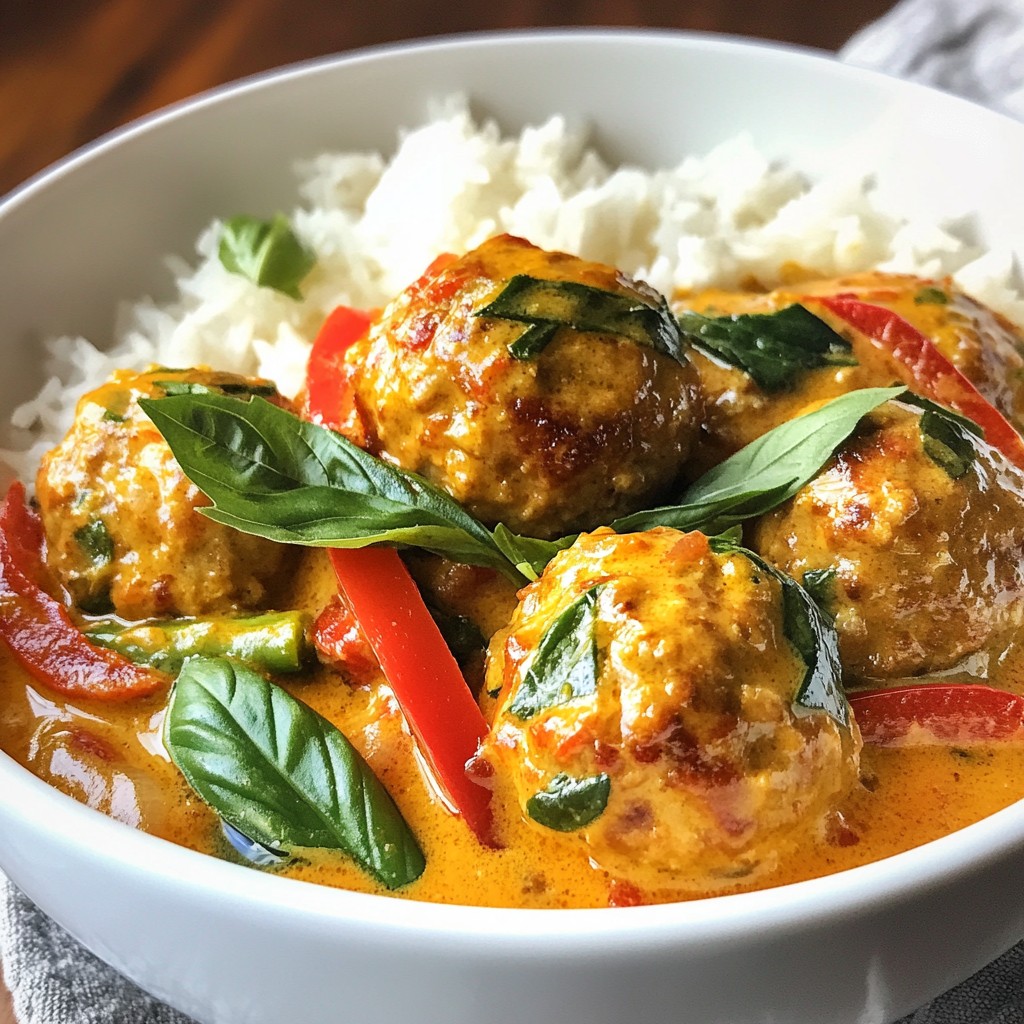 Thai Coconut Curry Meatballs Einfaches und köstliches Rezept