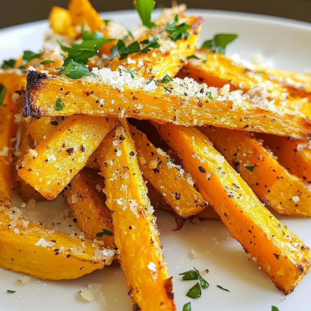 Knoblauch Parmesan Süßkartoffel Pommes Köstlich Knusprig