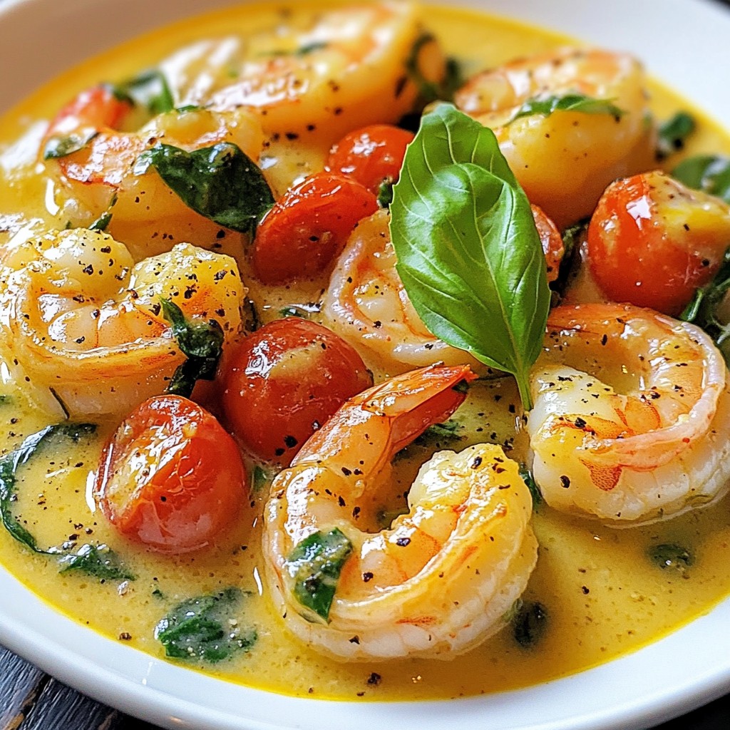 Creamy Tuscan Shrimp Einfaches und schnelles Rezept