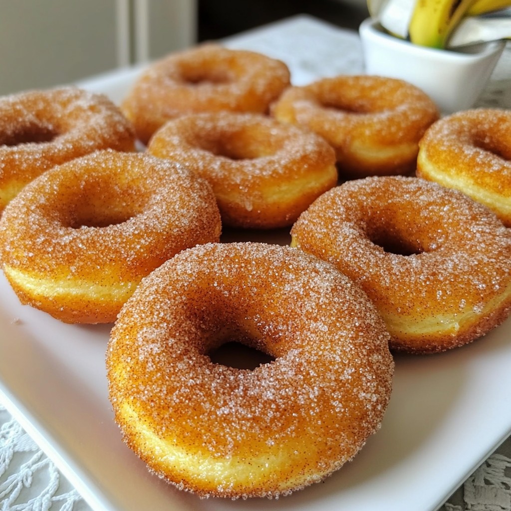 Cinnamon Sugar Banana Donuts Leckerer Genuss Spaß