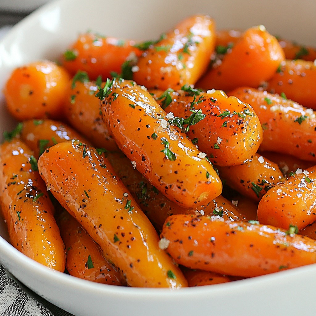 Einfache Beilage Honigglasierten Karotten Rezept