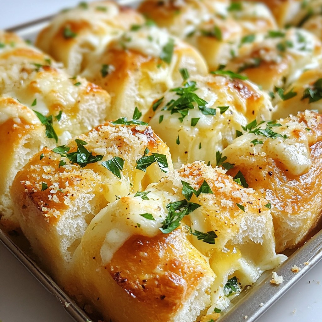 Knoblauch Parmesan Pull Apart Bread Einfaches Rezept
