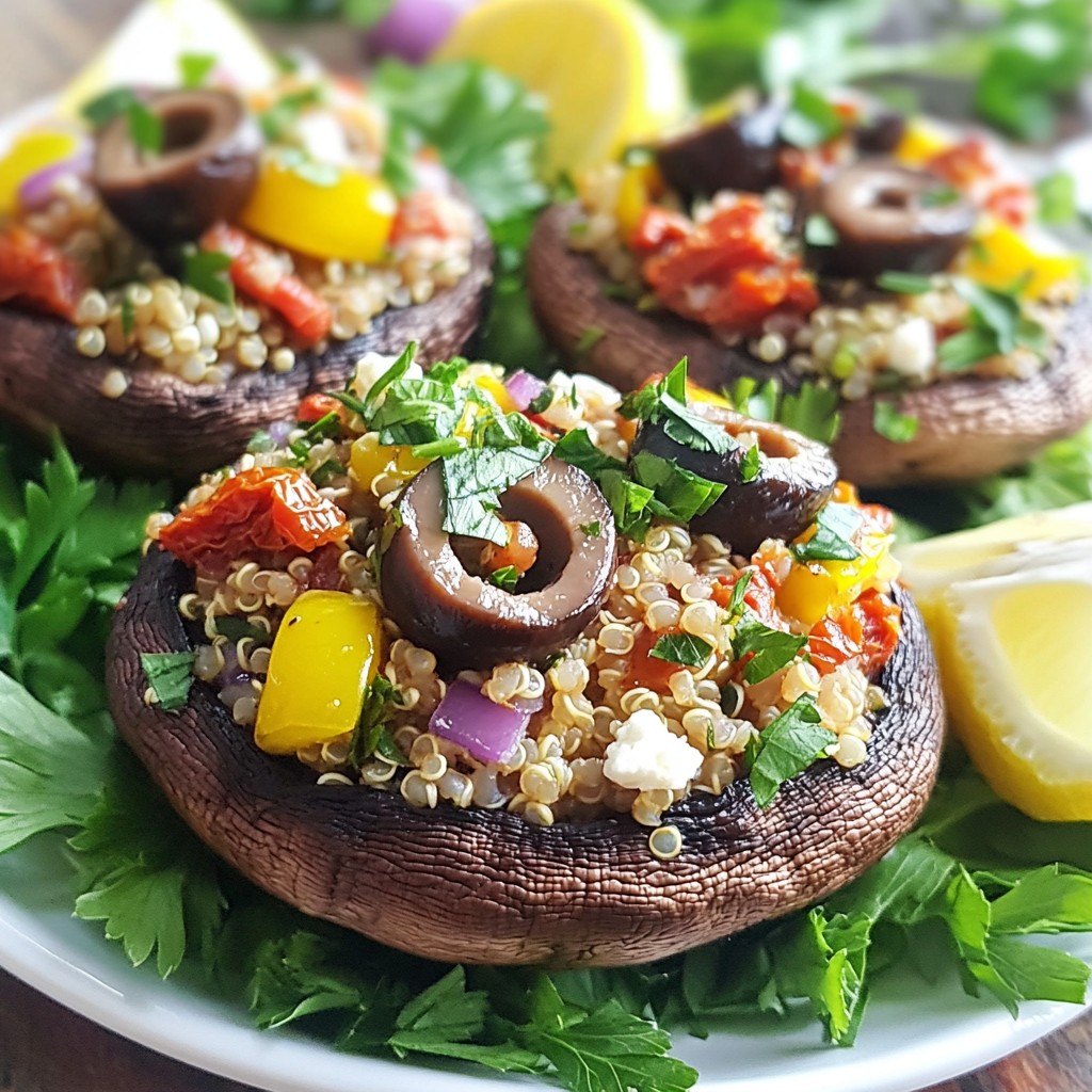 Mediterranean Stuffed Portobellos Köstlicher Genuss