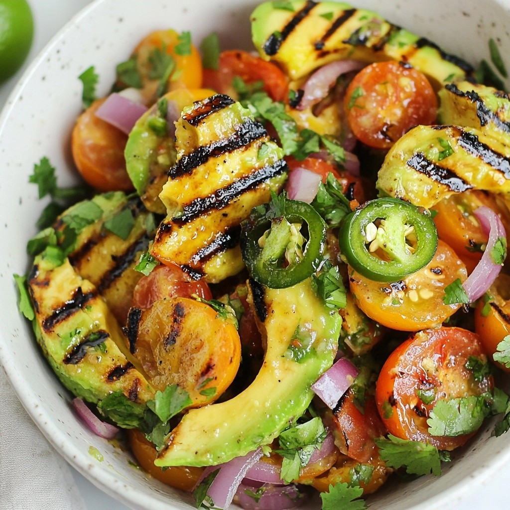 Schnelle Beilage Gegrillte Avocado-Salsa Rezept