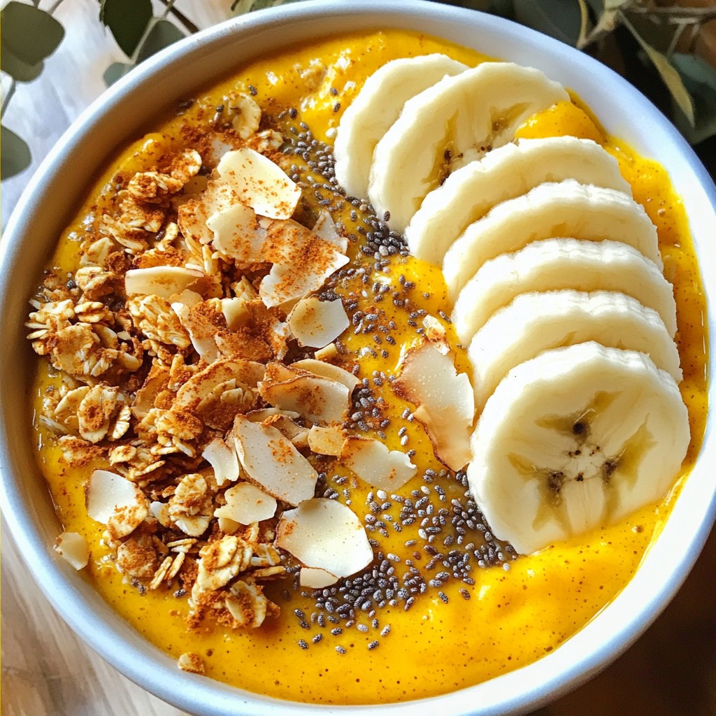 Kürbispüree Smoothie Bowl Nahrhafte Frühstücksidee