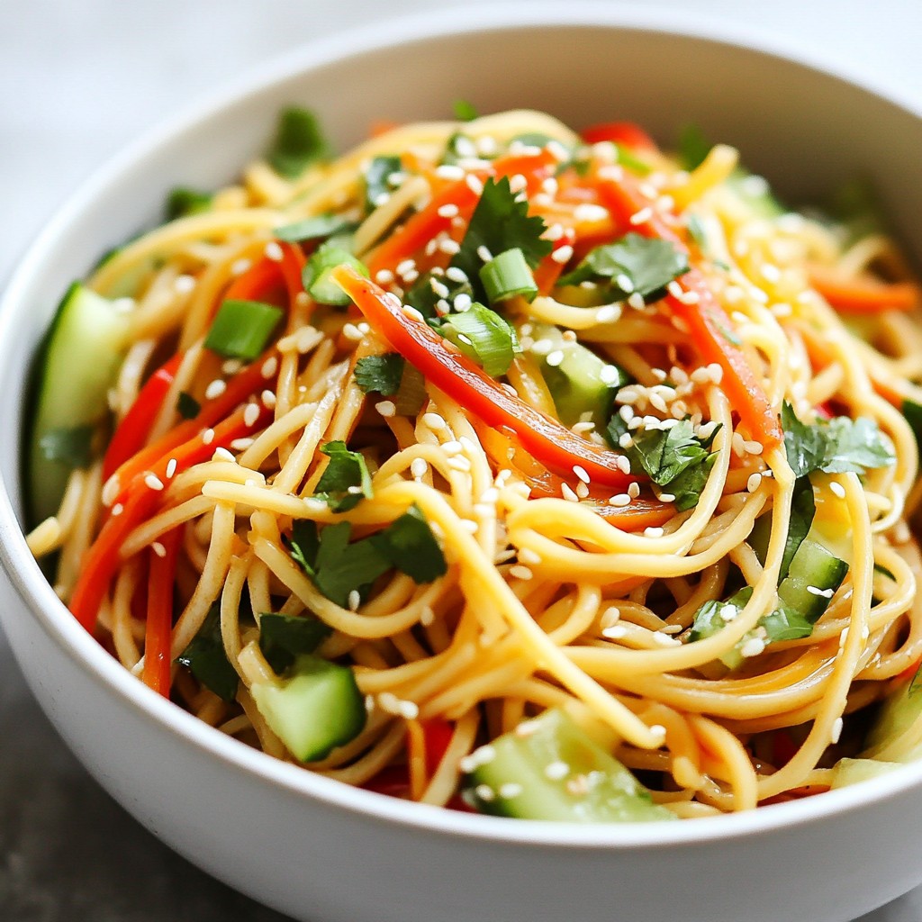 Spicy Sesame Noodle Salad Schnelles und leckeres Rezept