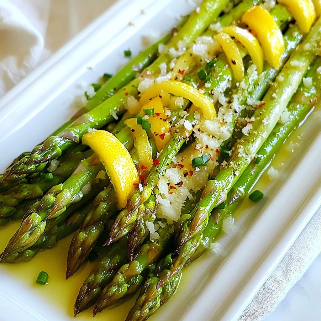 Knusprige und einfache Beilage Lemon Garlic Spargel