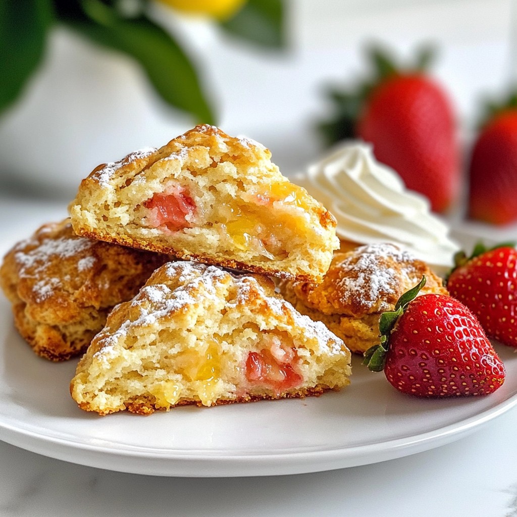 Strawberry Lemonade Scones Frisch und Lecker Genießen