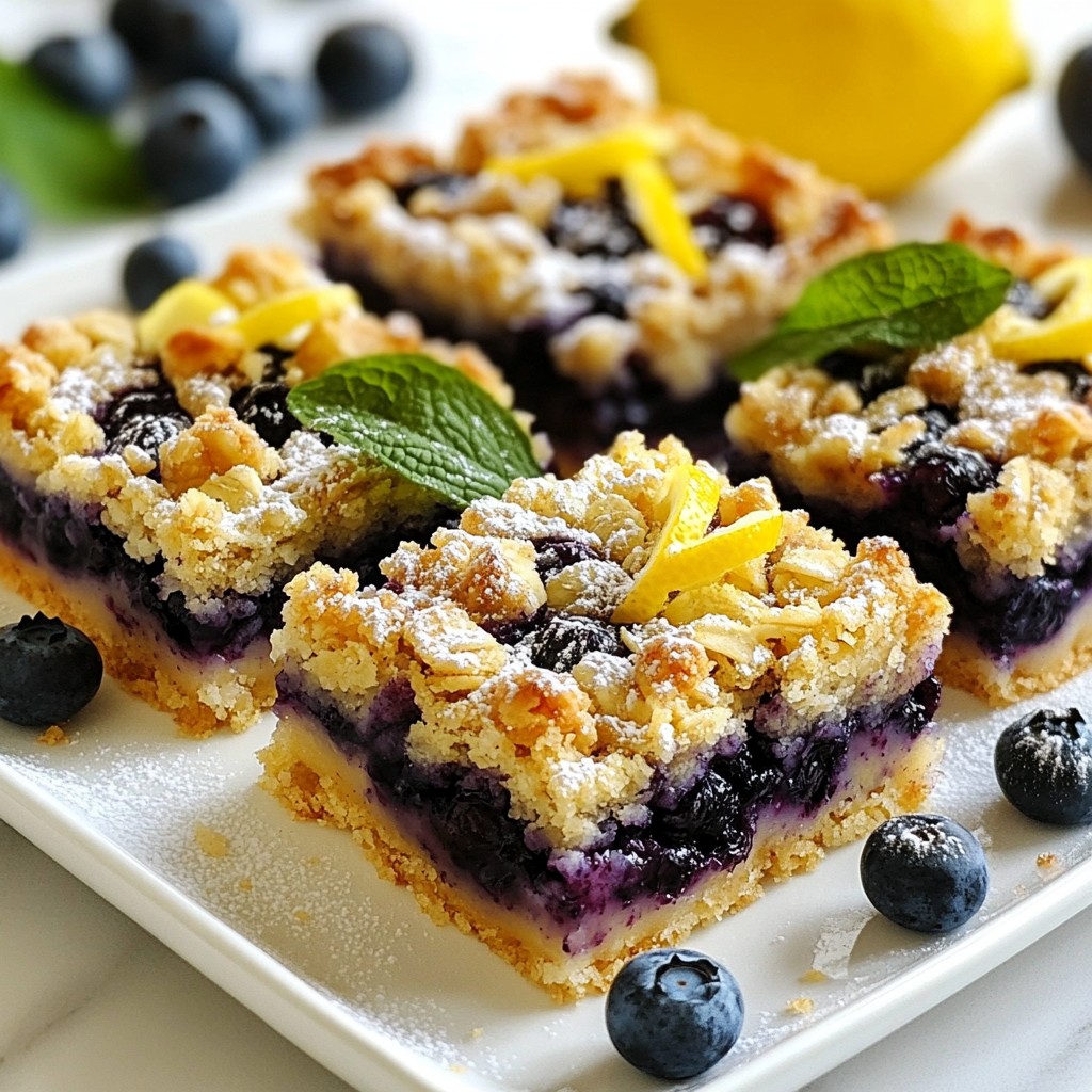 Blaubeer-Zitronen-Crumble-Riegel Einfaches Rezept