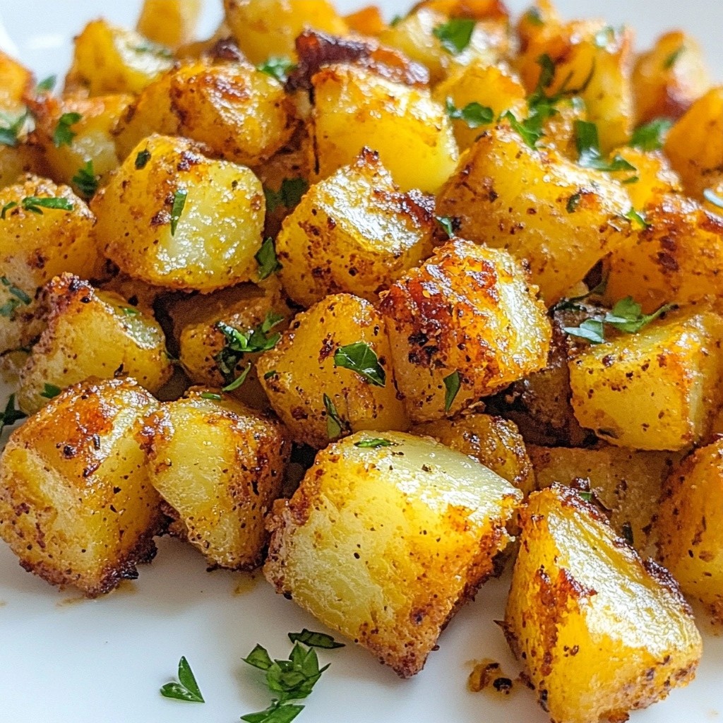 Spicy easy side dish Cajun Roasted Potato Cubes lecker