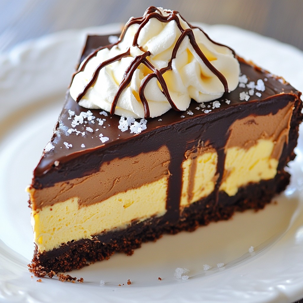 Schokoladen-Erdnussbutter-Käsekuchen köstlicher Genuss