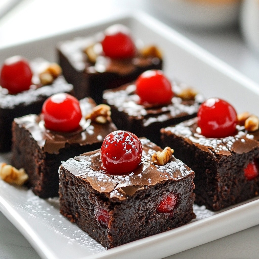 Schmackhafte Chocolate Cherry Brownie Bites Rezept