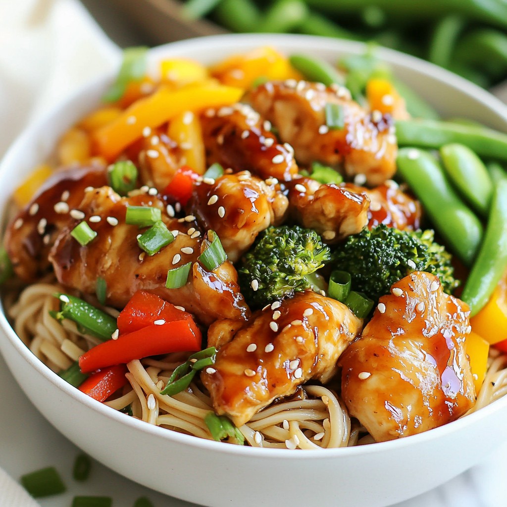 Teriyaki Chicken Noodle Bowls Einfaches Rezept für Zuhause