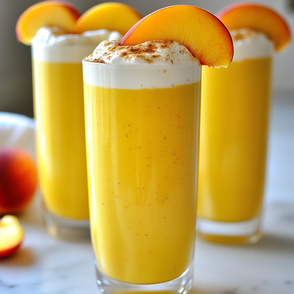 Peach Cobbler Smoothie Einfach und Lecker Genießen