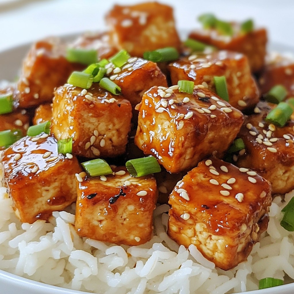 Leckerer Honey Garlic Sesame Tofu einfach zubereiten