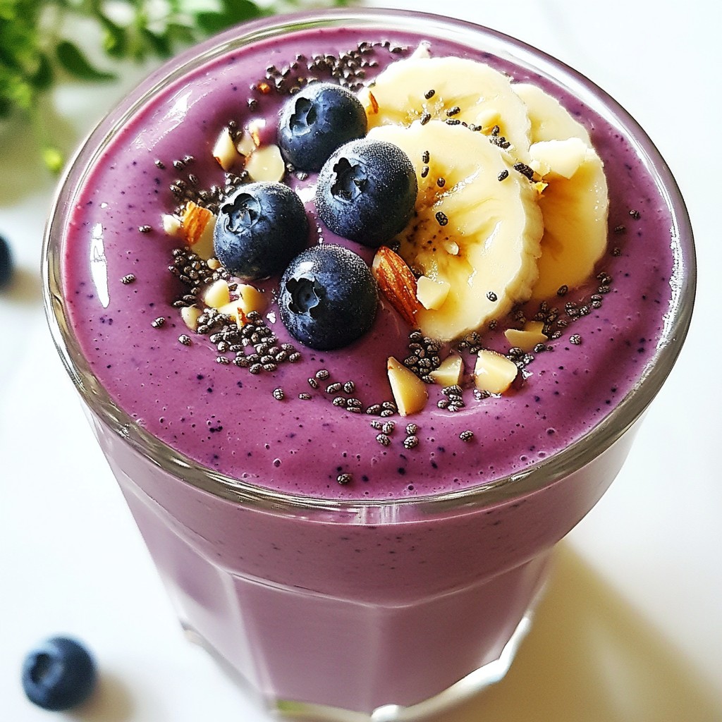 Blaubeer Mandel Smoothie Lecker und Nahrhaft Genießen