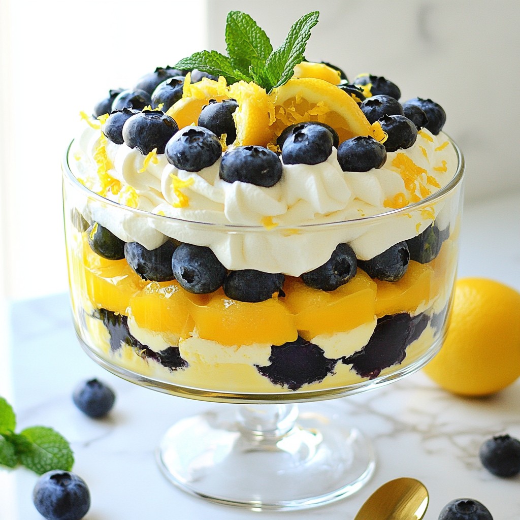 Blauere Zitronentiramisu Fruchtige und frische Idee