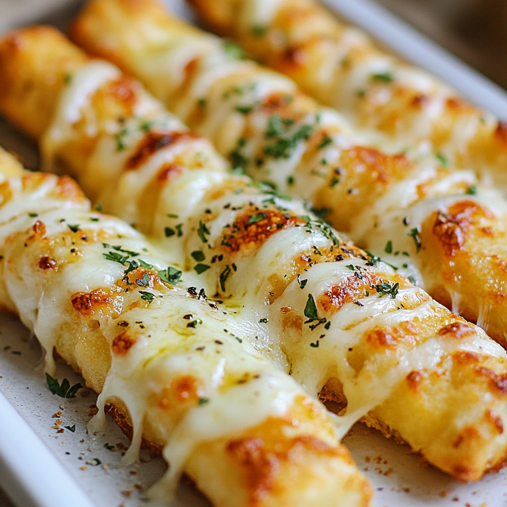 Einfach Cheesy Garlic Breadsticks Lecker und Schnell