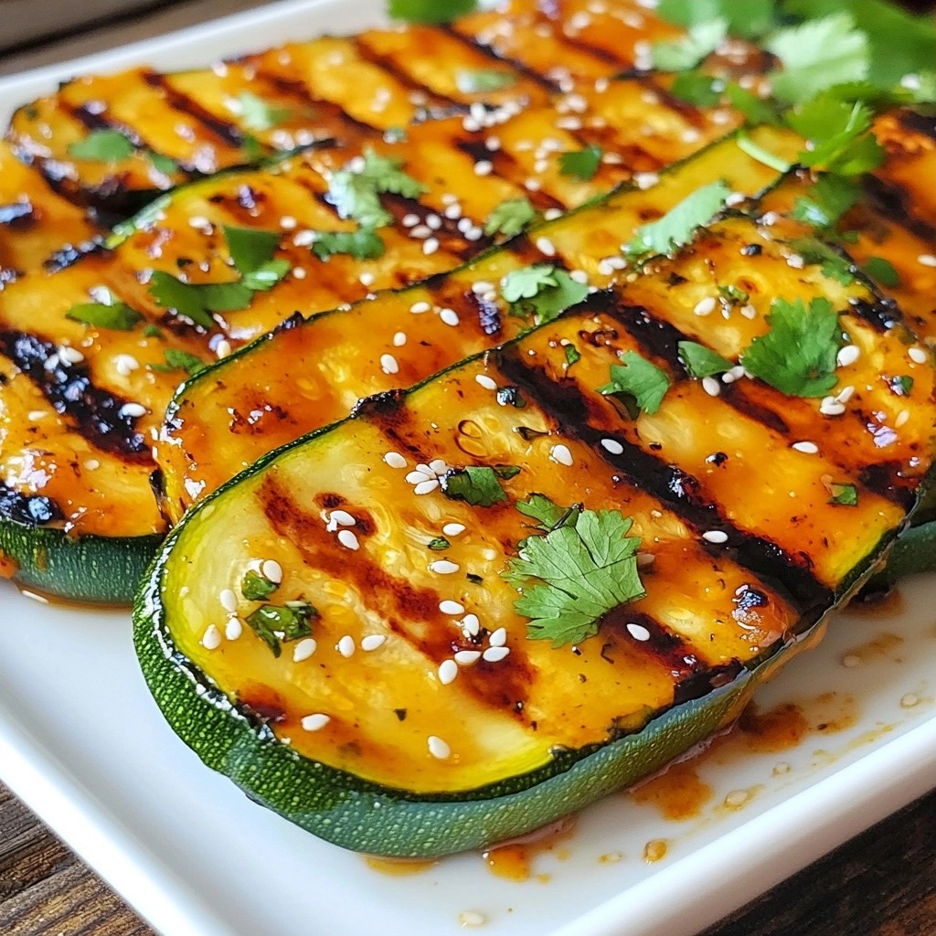 Einfache Beilage Sweet Chili gegrillte Zucchini
