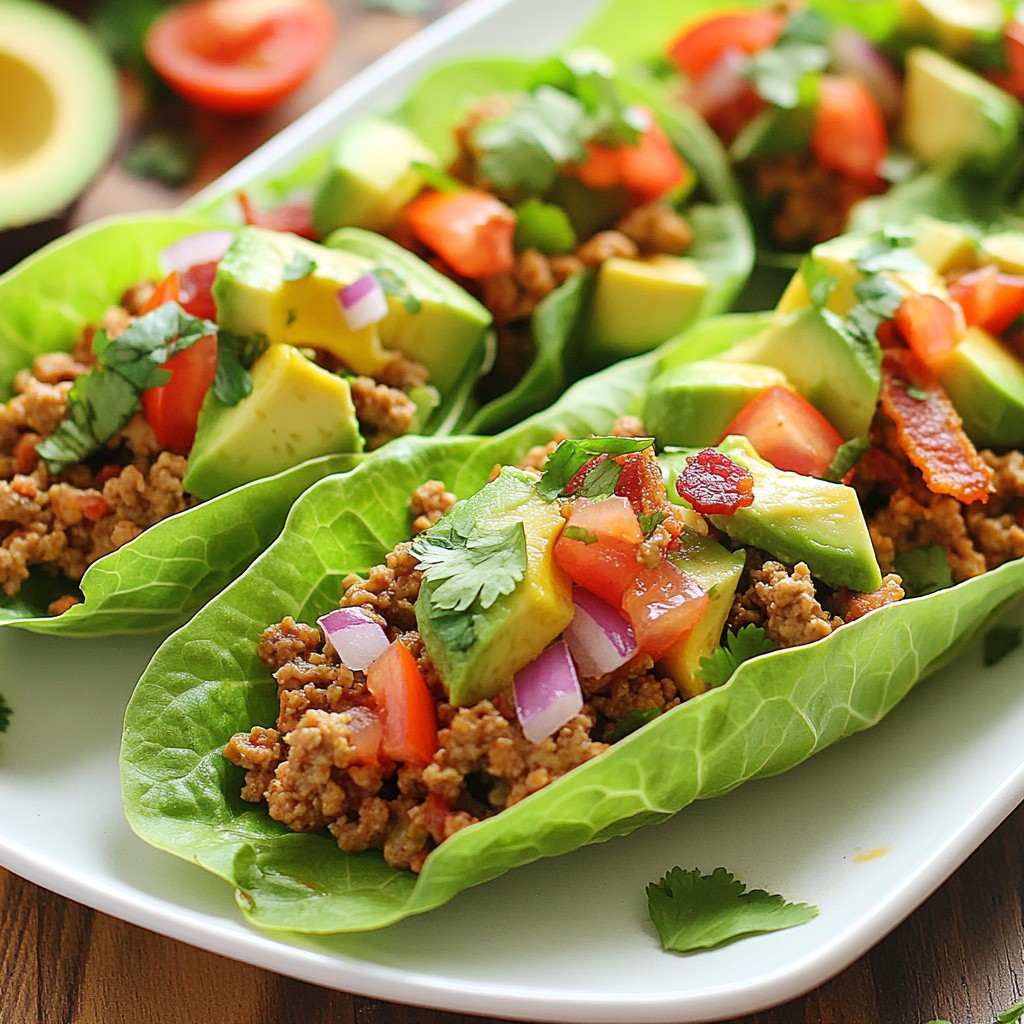 Einfache Avocado Truthahnspeck Salat Wraps Rezept