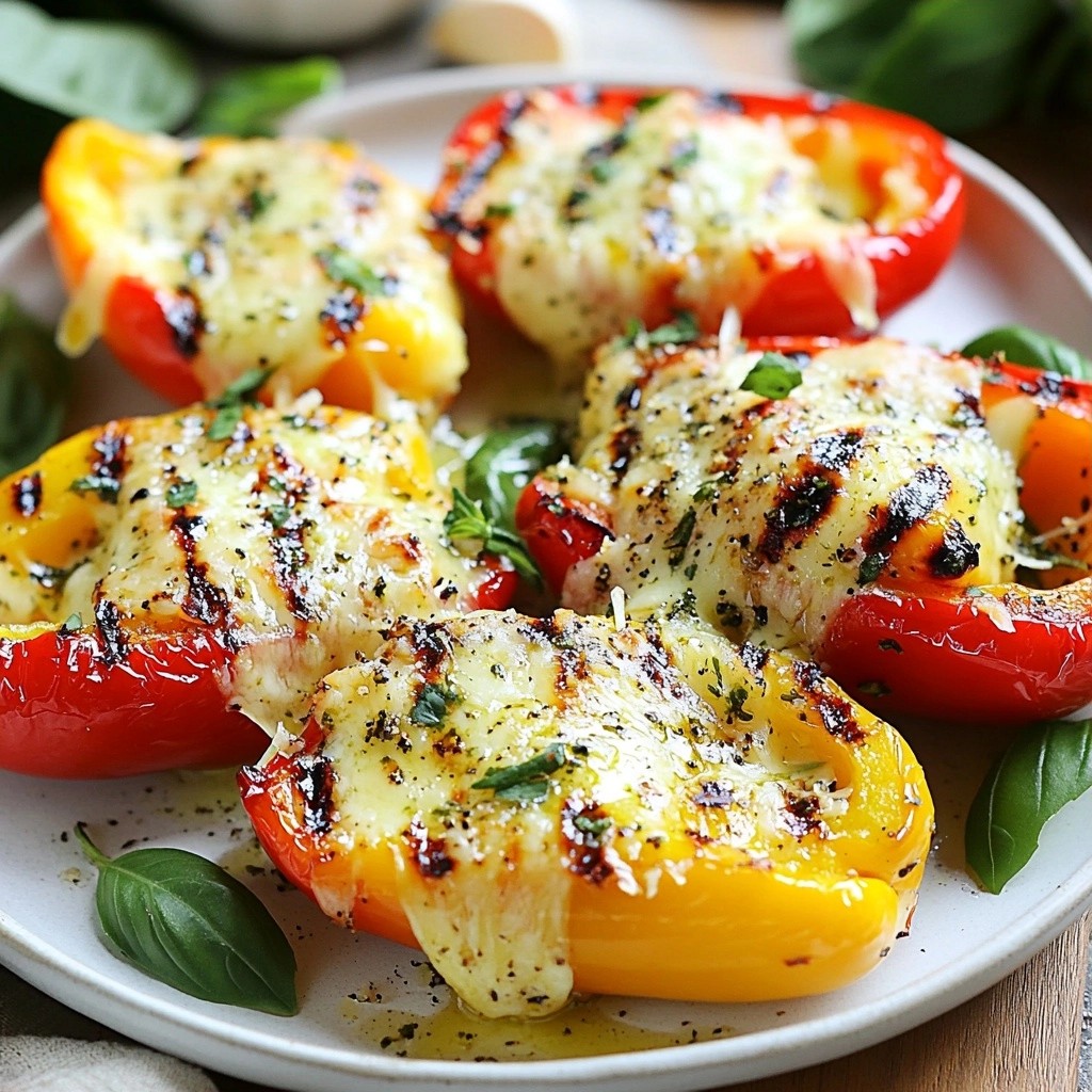 Savory easy side dish Parmesan gegrillte Paprika