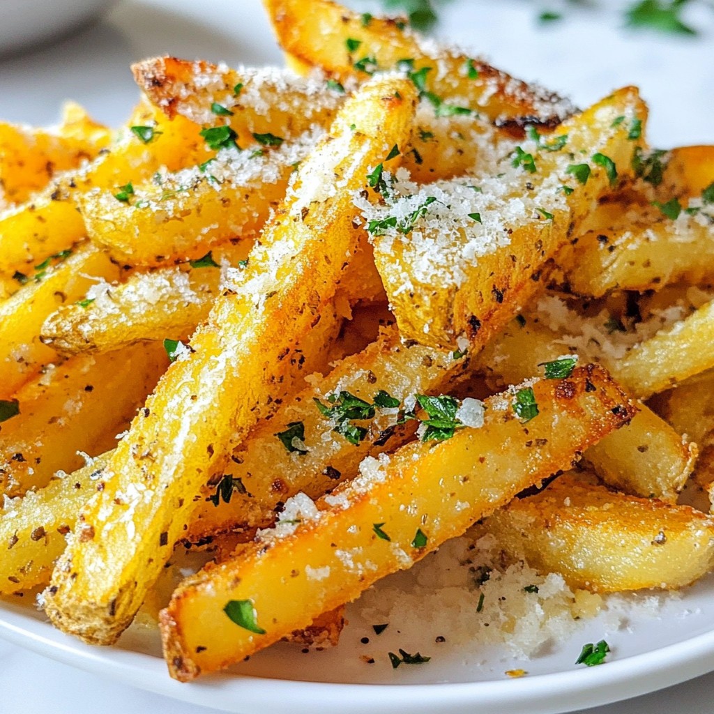 Knoblauch-Parmesan Luftfritteuse Pommes Genuss pur