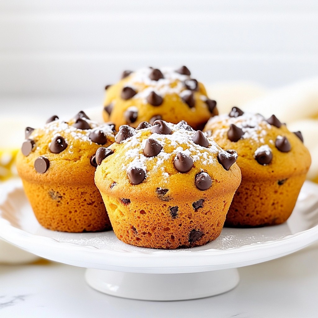 Schmackhafte Chocolate Chip Pumpkin Muffins Rezept