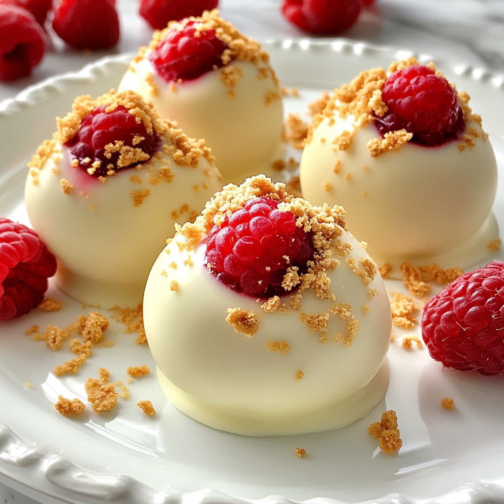 Raspberry White Chocolate Truffles Köstliche Versuchung