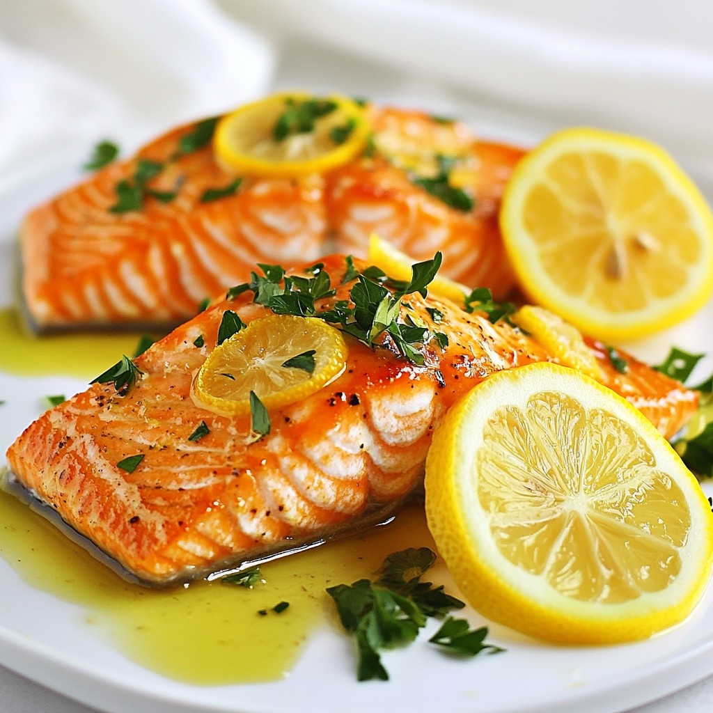 Lemon Garlic Roasted Salmon Einfach und Lecker Rezept