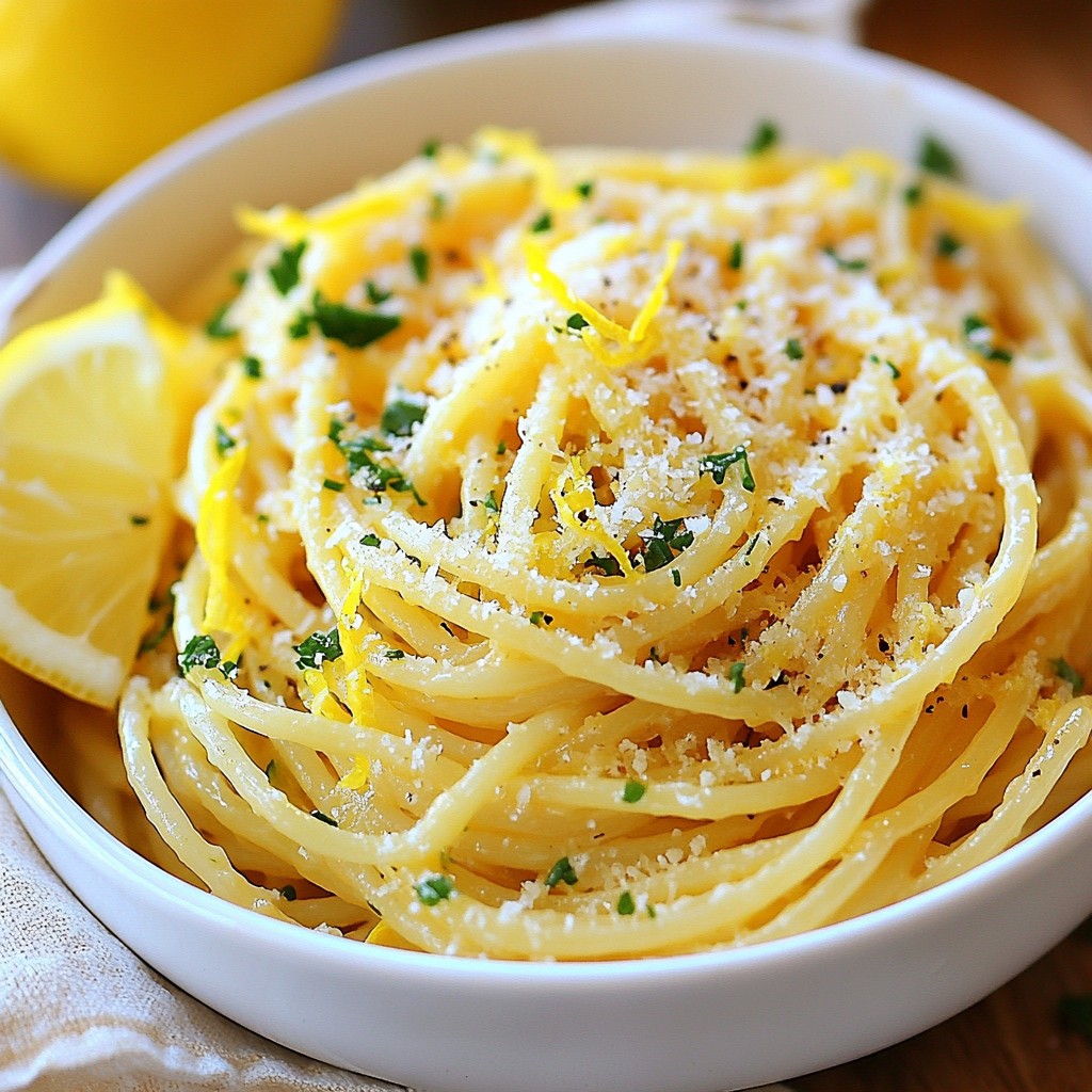 Lemon Garlic Butter Pasta Einfache und leckere Speise