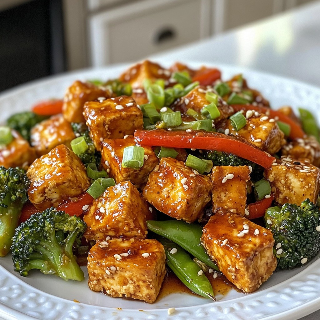 Spicy Sesame Ginger Tofu Stir Fry Einfach und Lecker