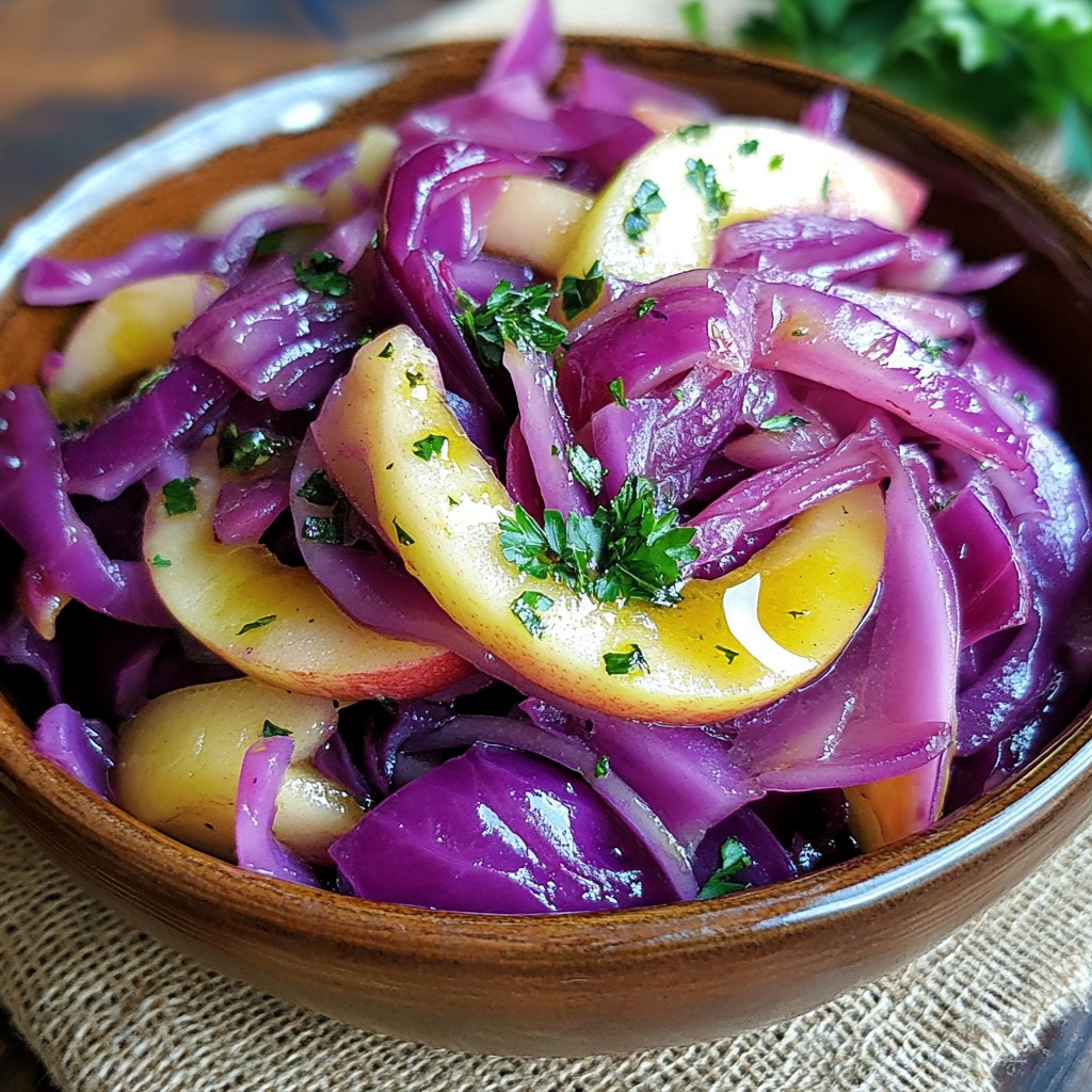 Sautéed quick side dish Red Cabbage with Apples Rezept