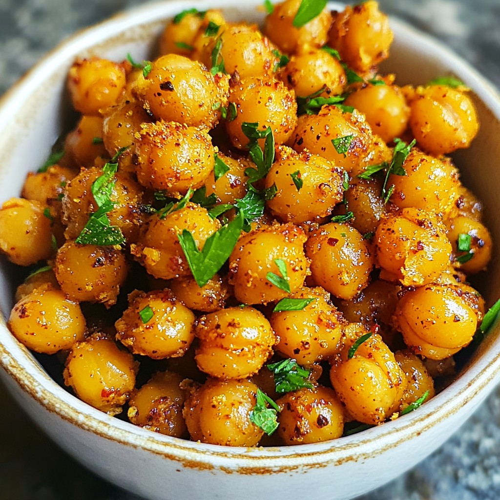 Effortless Spicy Roasted Chickpeas Knuspriger Snack