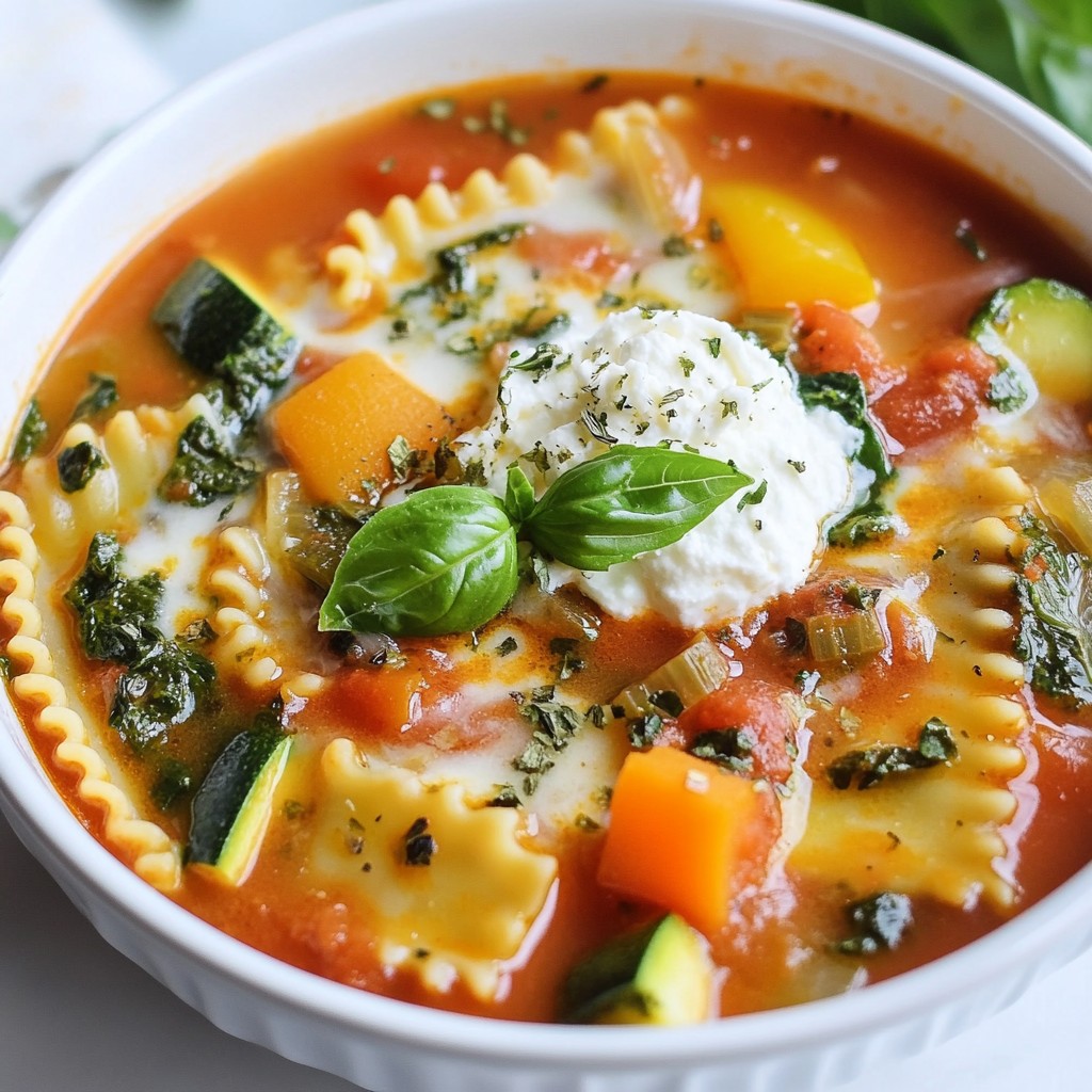 Veggie Packed Lasagna Soup Lecker und Nahrhaft